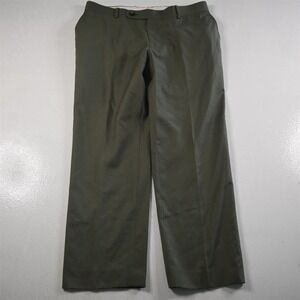 Trunk Club Custom 33x28 Green Wool Flat Front Straight Mens‎ Pants